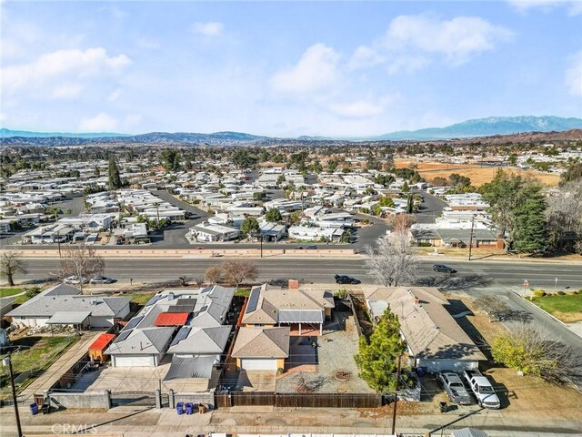 aerial view featuring a mountain view