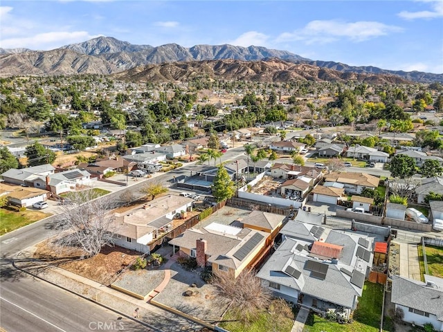 aerial view featuring a mountain view