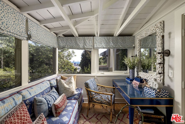 sunroom with plenty of natural light