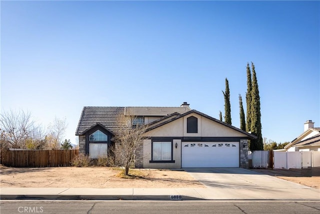 view of front of house featuring a garage