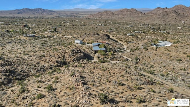 aerial view featuring a mountain view