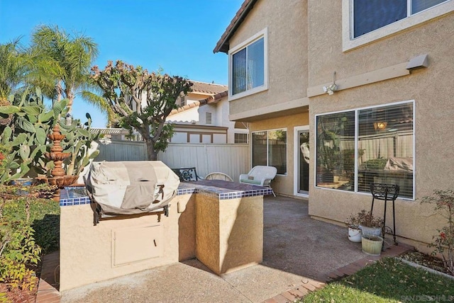 view of patio with grilling area