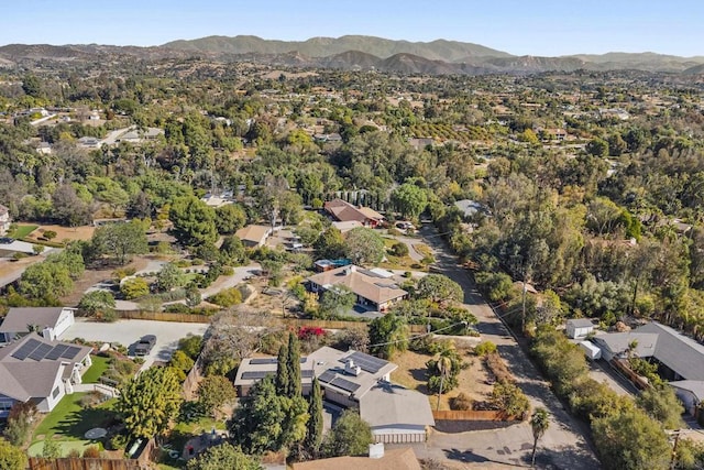 drone / aerial view with a mountain view