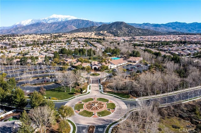 aerial view featuring a mountain view