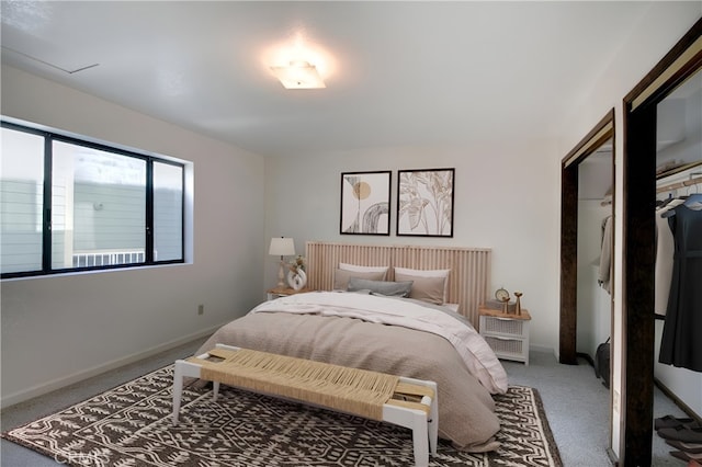 bedroom featuring carpet