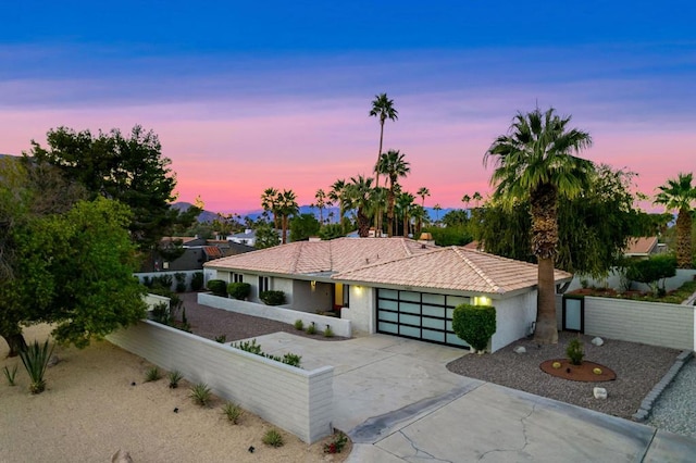 view of front of home featuring a garage