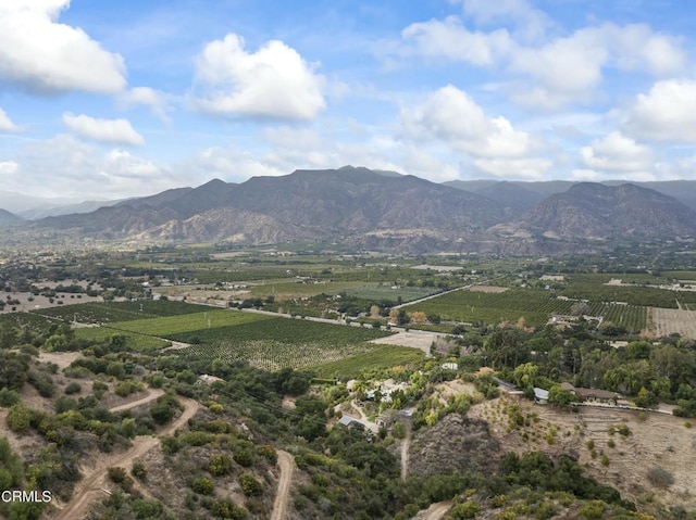 property view of mountains featuring a rural view