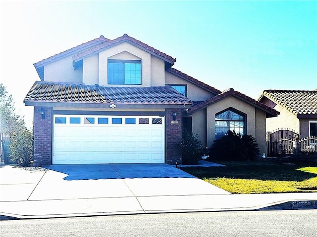 view of front facade featuring a garage