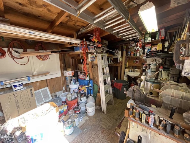 view of storage room