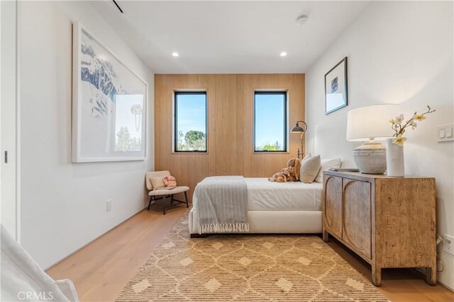 bedroom featuring hardwood / wood-style floors