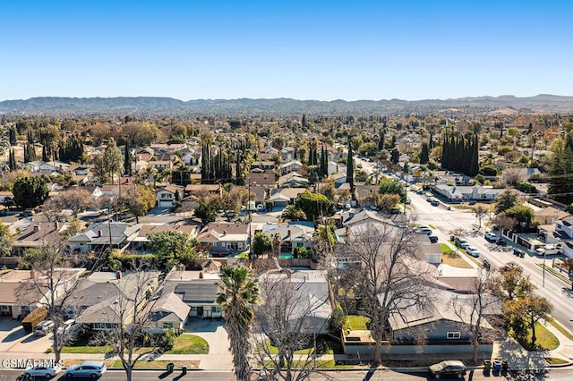 bird's eye view featuring a mountain view