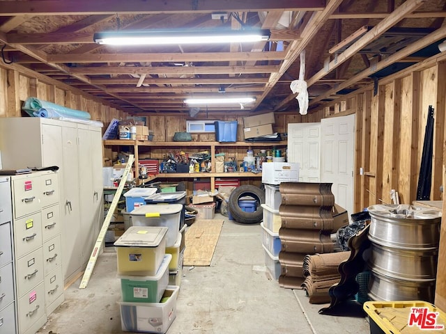 view of basement