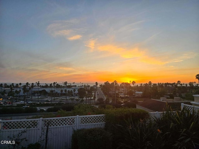 view of nature at dusk