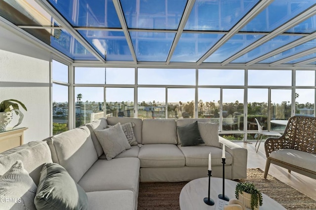 view of sunroom