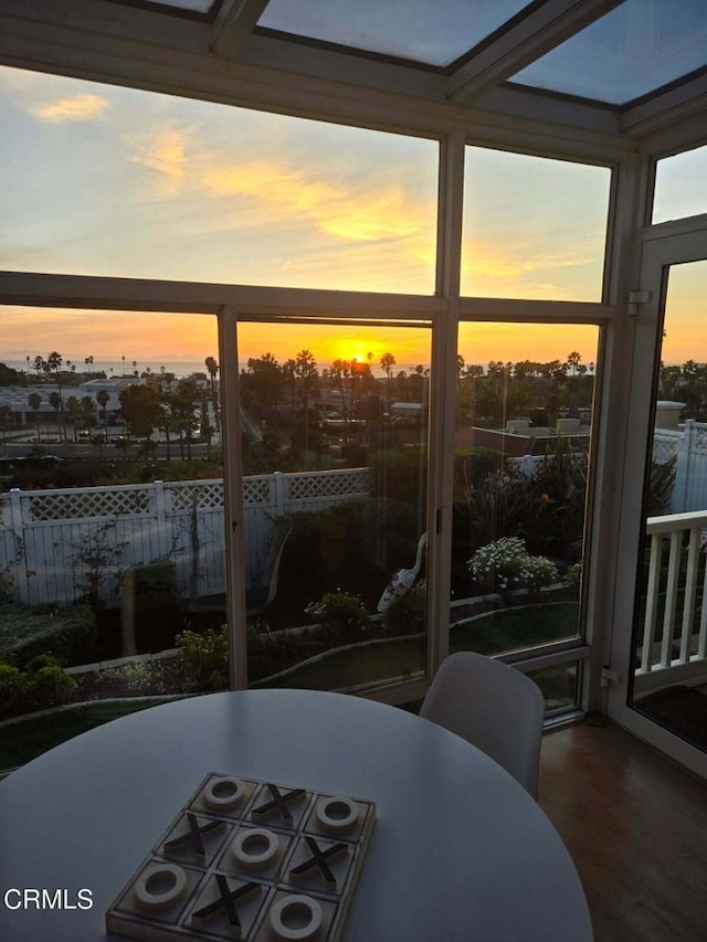 view of sunroom