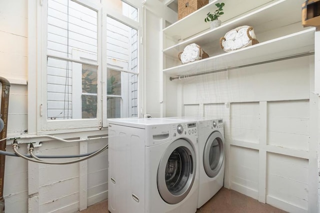 laundry area with washer and dryer