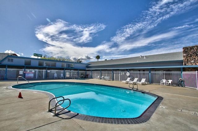 view of pool with a patio