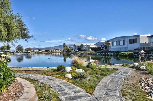 view of water feature