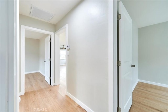 hallway featuring light hardwood / wood-style floors