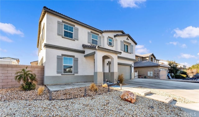 view of front of home featuring a garage