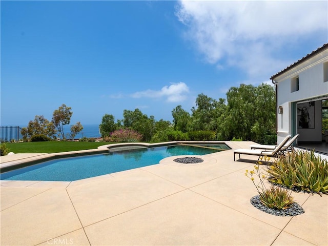 view of pool featuring a patio area