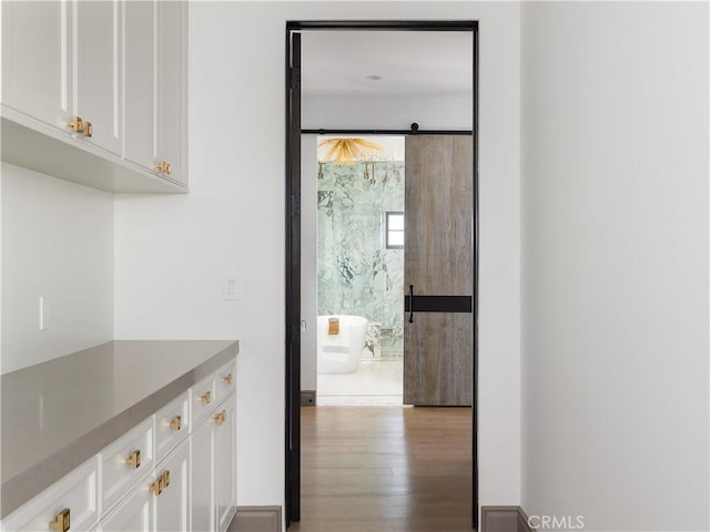 interior space featuring hardwood / wood-style floors