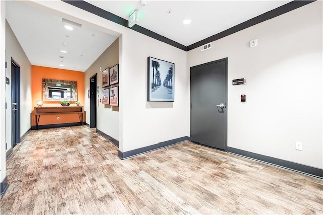 interior space with light wood-type flooring