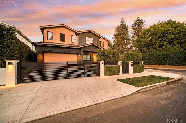 view of front of house featuring a garage