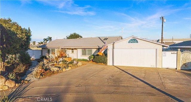 ranch-style house with a garage