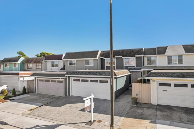 view of property with a garage