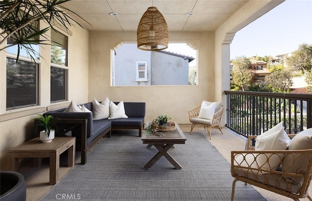 balcony featuring outdoor lounge area