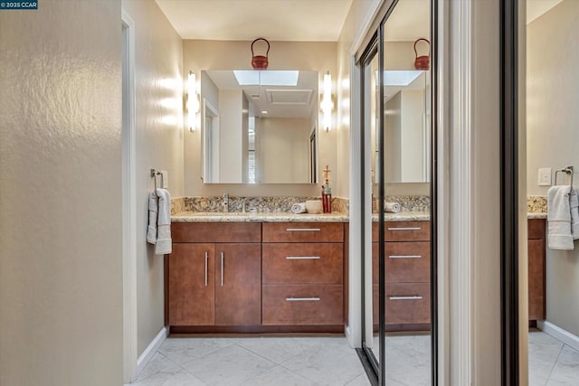 bathroom with vanity