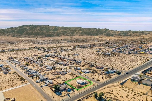 aerial view featuring a mountain view