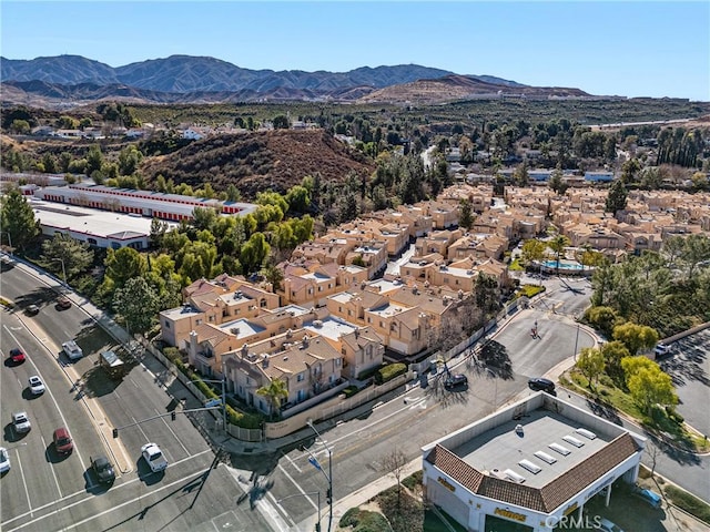 aerial view featuring a mountain view