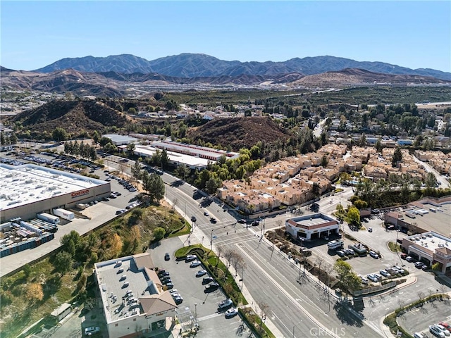 aerial view featuring a mountain view