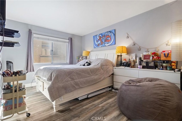 bedroom featuring hardwood / wood-style floors