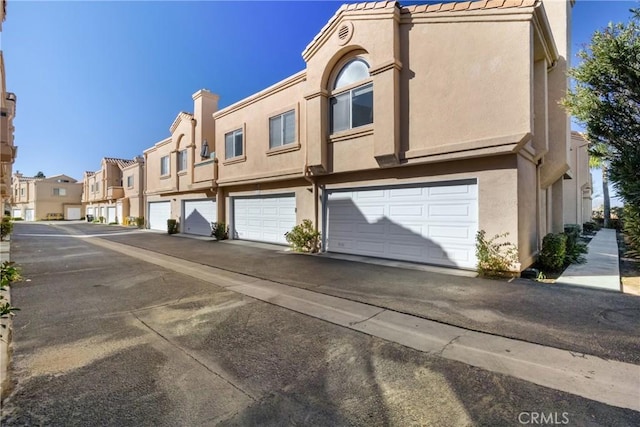 exterior space featuring a garage