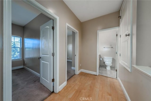 hall featuring light hardwood / wood-style flooring