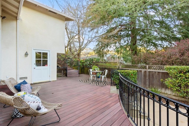 view of wooden terrace