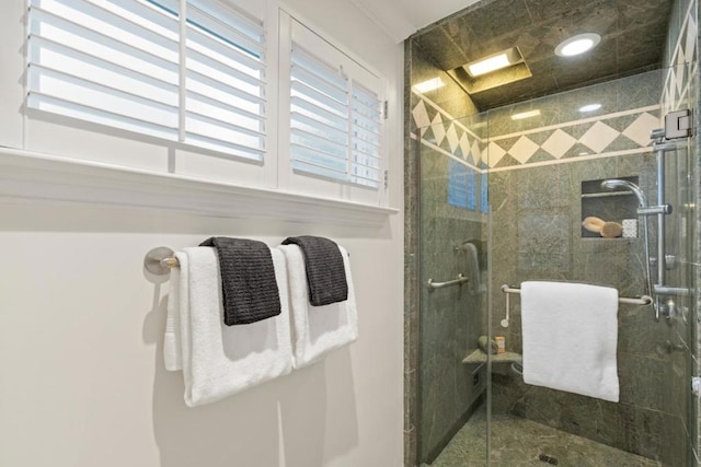 bathroom with an enclosed shower