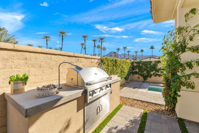 view of patio / terrace with area for grilling