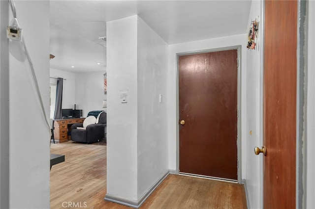 interior space featuring light hardwood / wood-style floors