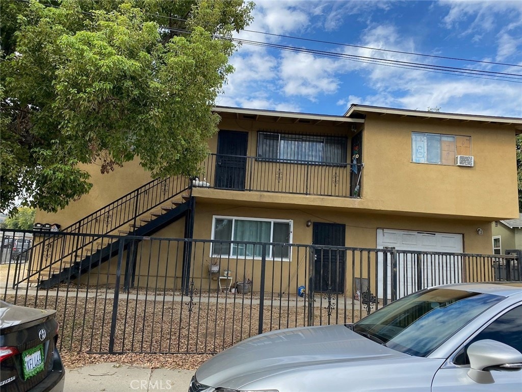 view of property with a garage