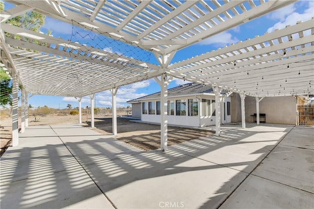 view of patio / terrace with a pergola