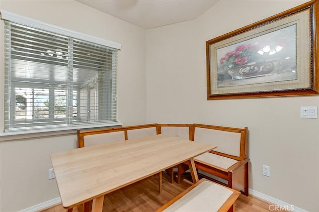 dining room with hardwood / wood-style floors