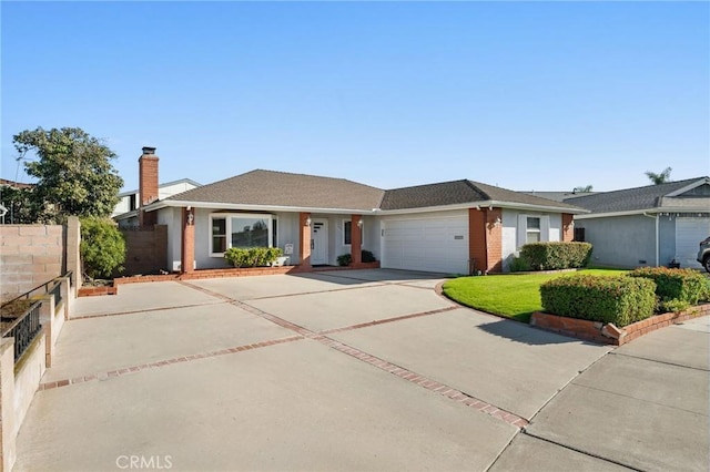 ranch-style house with a garage