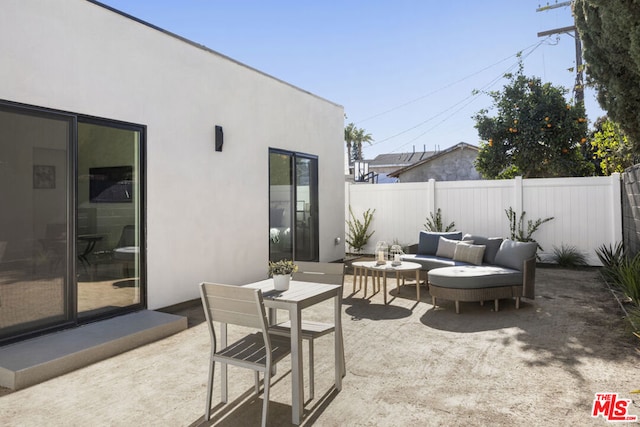 view of patio / terrace featuring outdoor lounge area