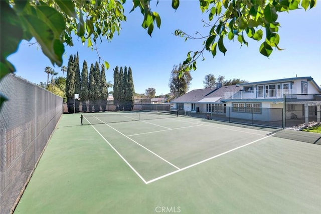 view of tennis court