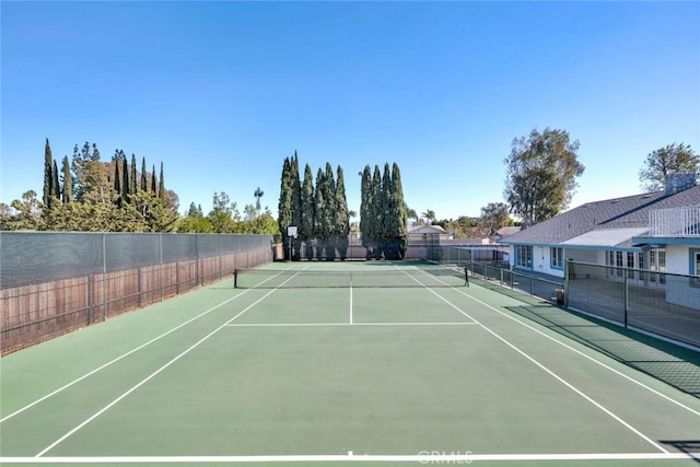 view of tennis court