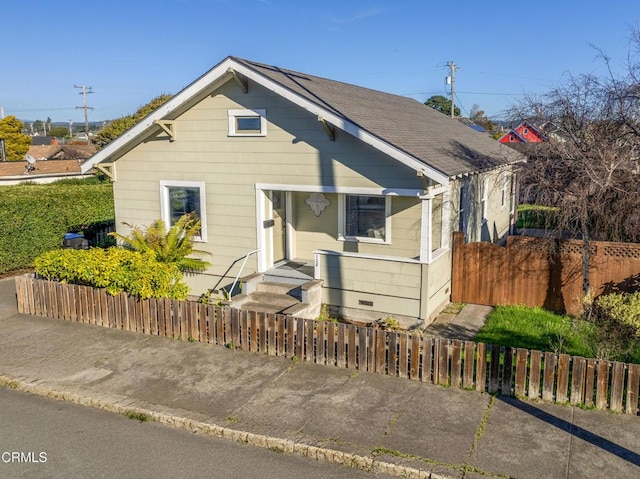 view of bungalow-style house